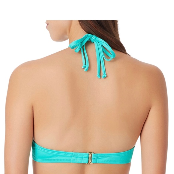 SUGAR BEACH HALTER SEA GREEN BIKINI TOP - Picture 2 of 6